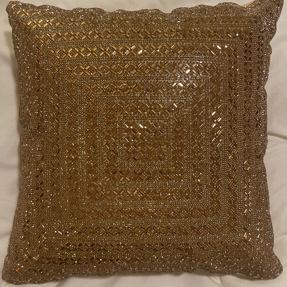 Sparkles Home Rhinestone Beaded Decorative Throw Pillow